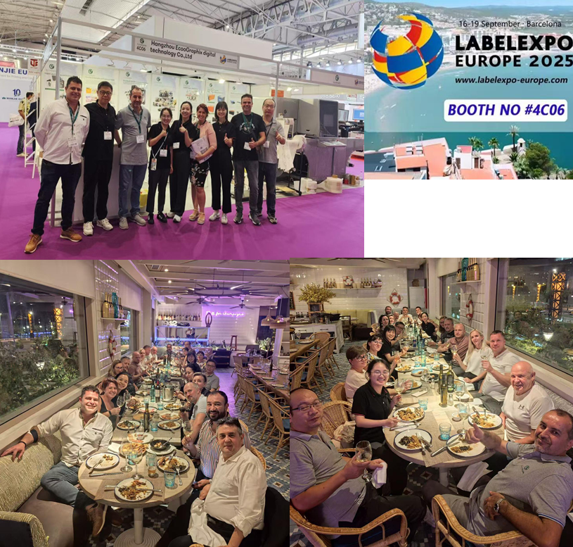 EcooGraphix Attended Label Expo Europe 2025 in Spain, Demoing EcooSpark Label Enhancement Machine And Etcs.