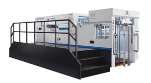 Fully automatic flat-bed die cutting machine with waste stripping