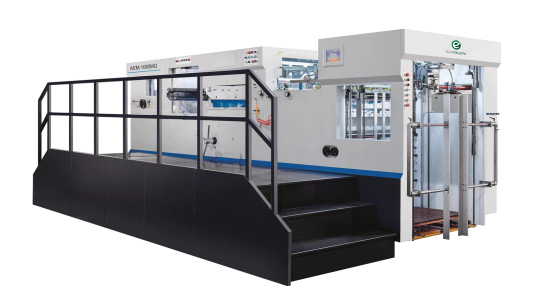 Fully automatic flat-bed die cutting machine with waste stripping