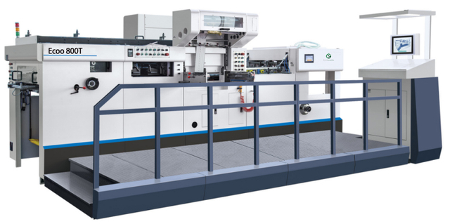 Automatic flat-bed die cutting machine with foil stamping